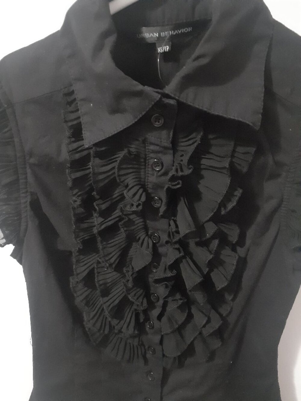 Black Alternative Ruffled Blouse - Picture 3 of 3
